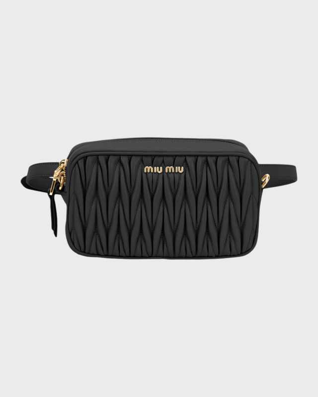 Matelasse Leather Belt Bag